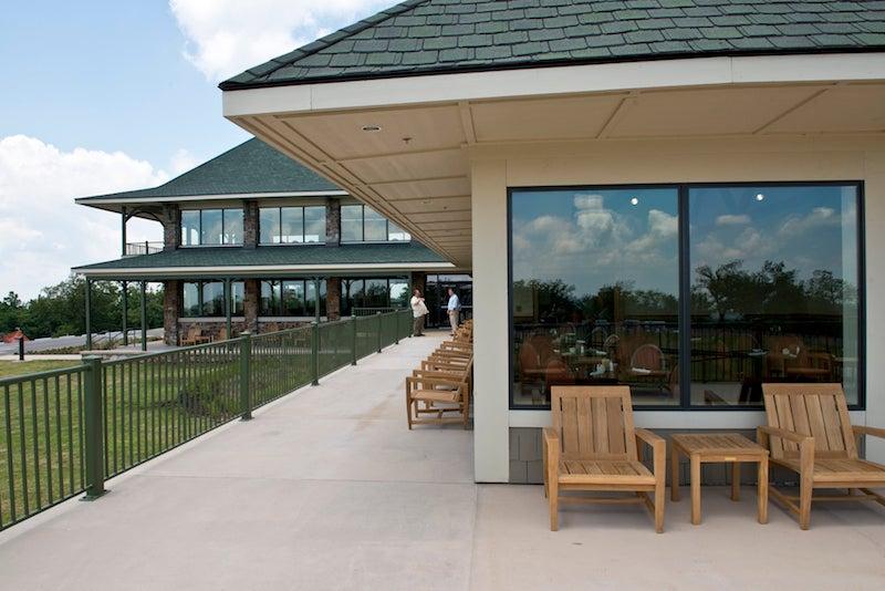 Lodge exterior at Queen Wilhelmina State Park