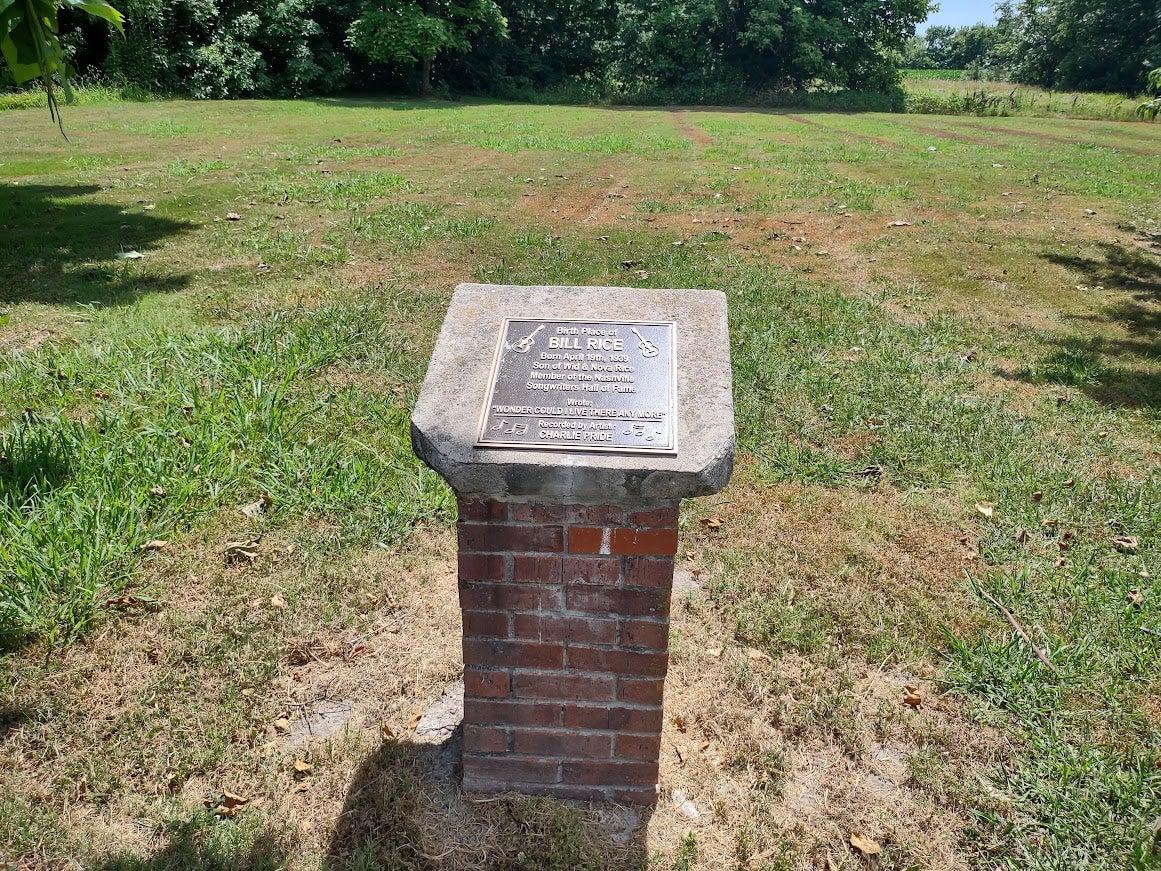 Bill Rice Birthplace Marker