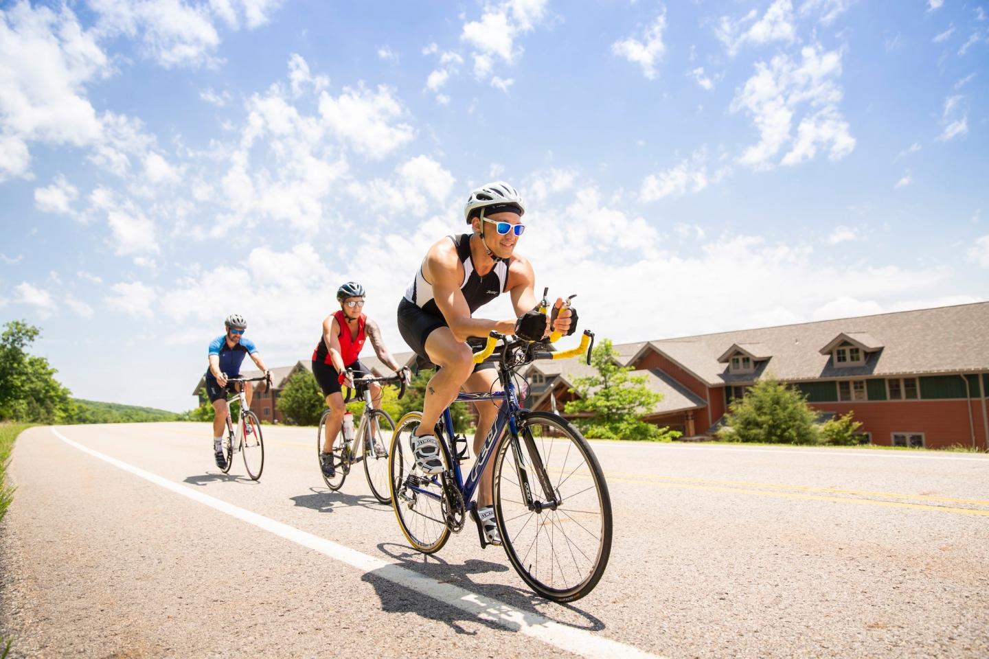 Biking at the top of Mount Magazine