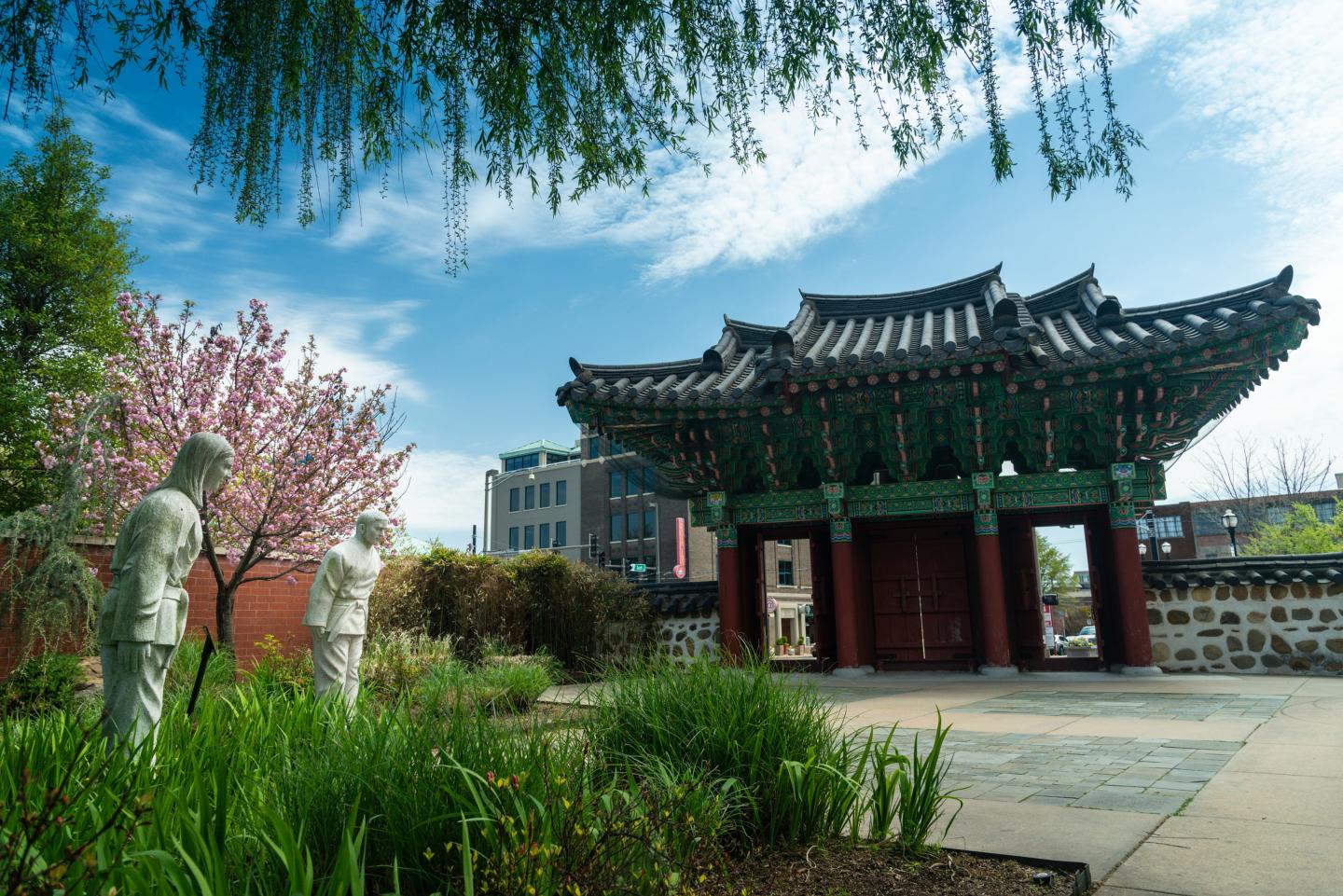 View of the gate from the garden