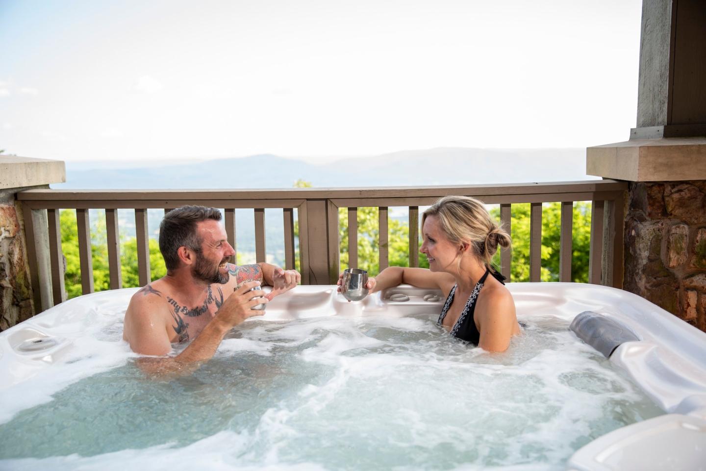 Hot tub balcony room
