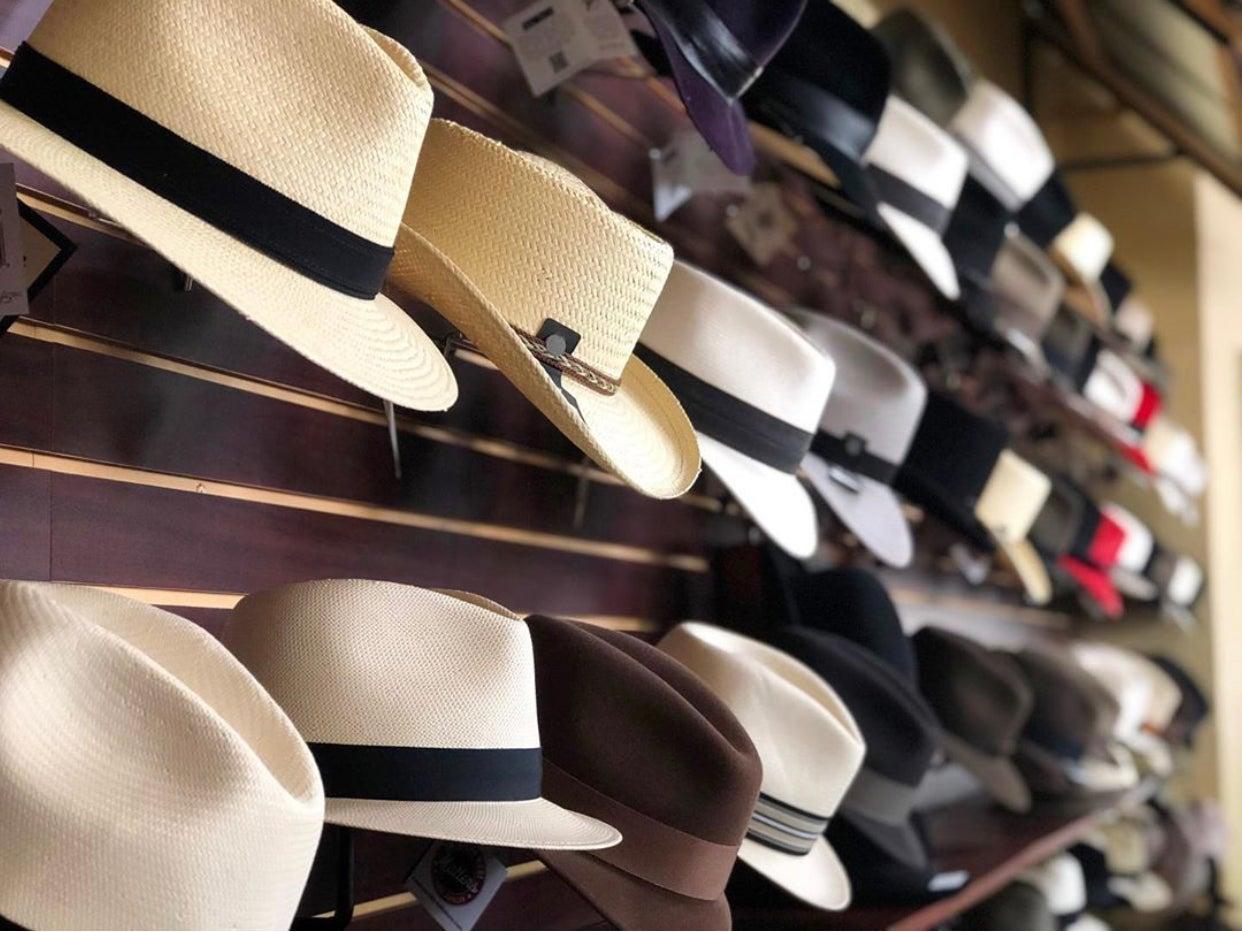 Fedoras galore for men and women in The Hatterie.