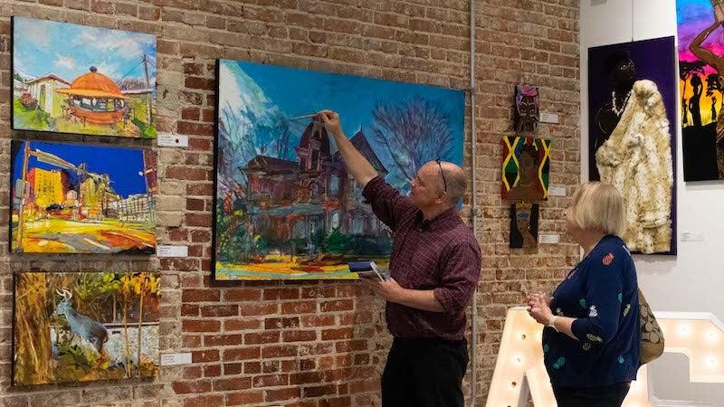 Little Rock-based artist John Kushmaul was a featured artist at our summer fundraiser, ART ROCKS: Summer Bash, where he did a live painting demonstration which was auctioned off at the end of the evening.