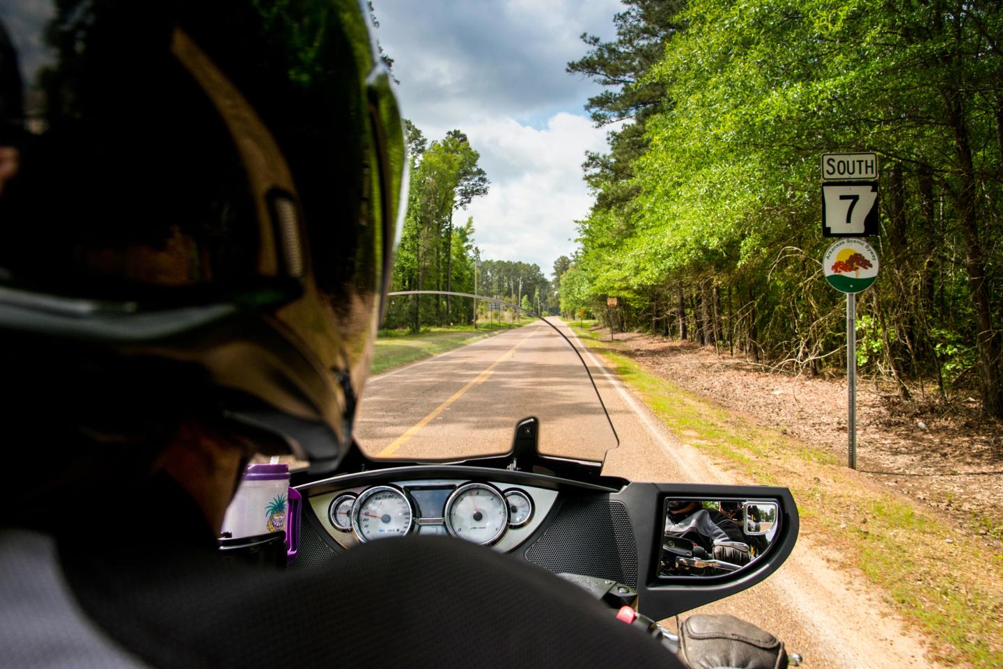 A motorcycle tour on the Arkansas Scenic 7 Byway