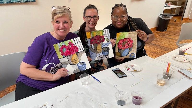 Watercolor &amp;amp; Wine is a recurring class at The ARTSpace on Main, taught by Little Rock-based artist Greta Kresse.