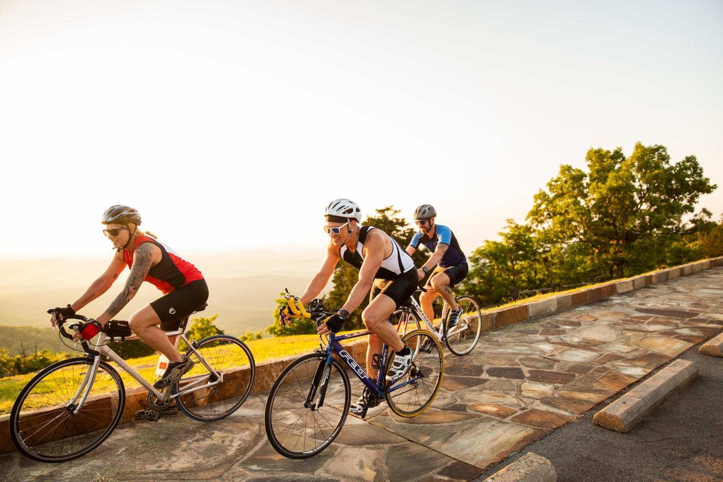 Biking at the top of Mount Magazine